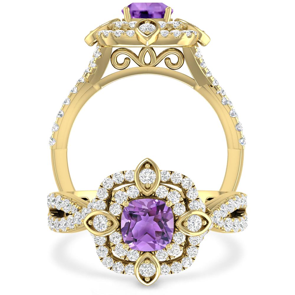 Yellow Gold - Amethyst