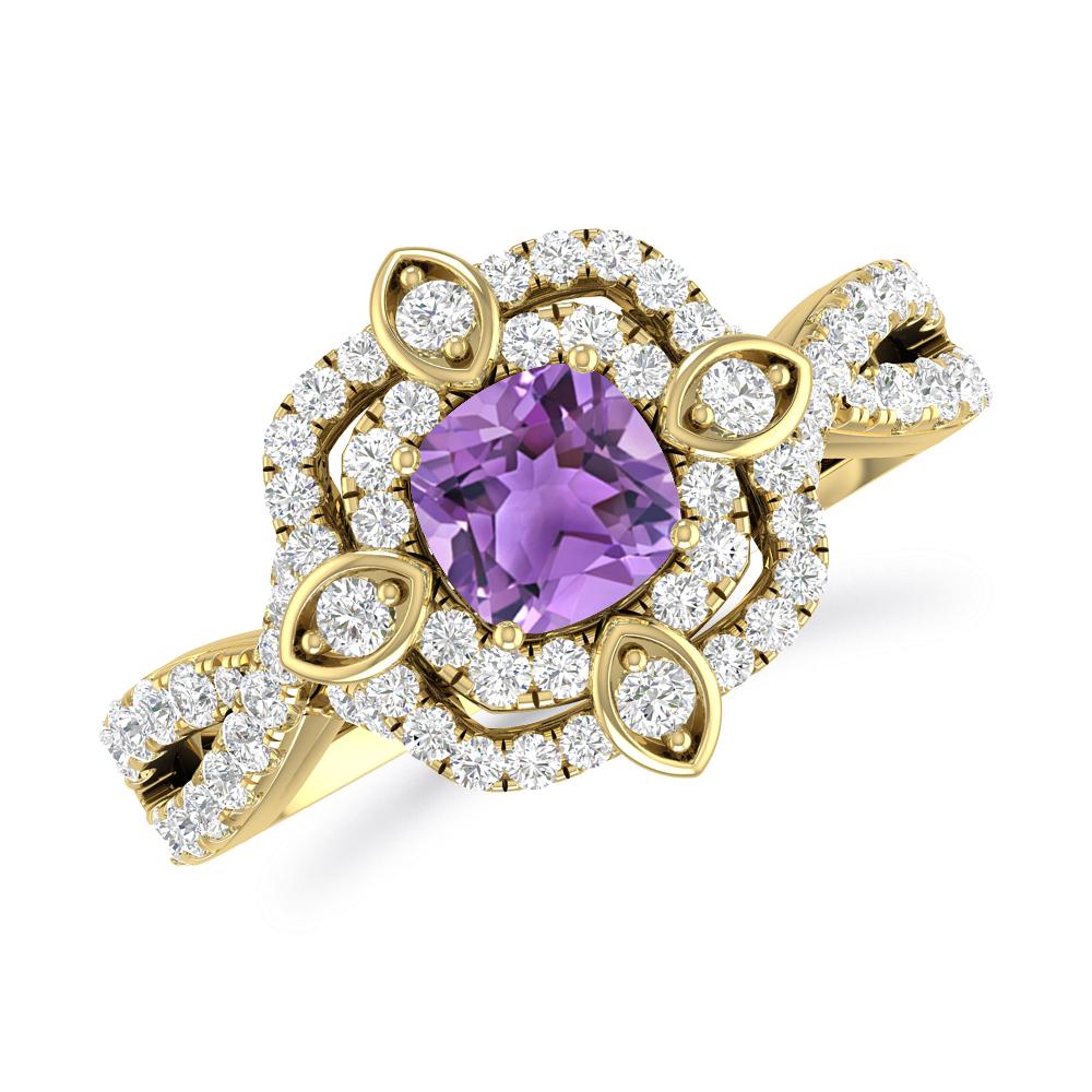 Yellow Gold - Amethyst