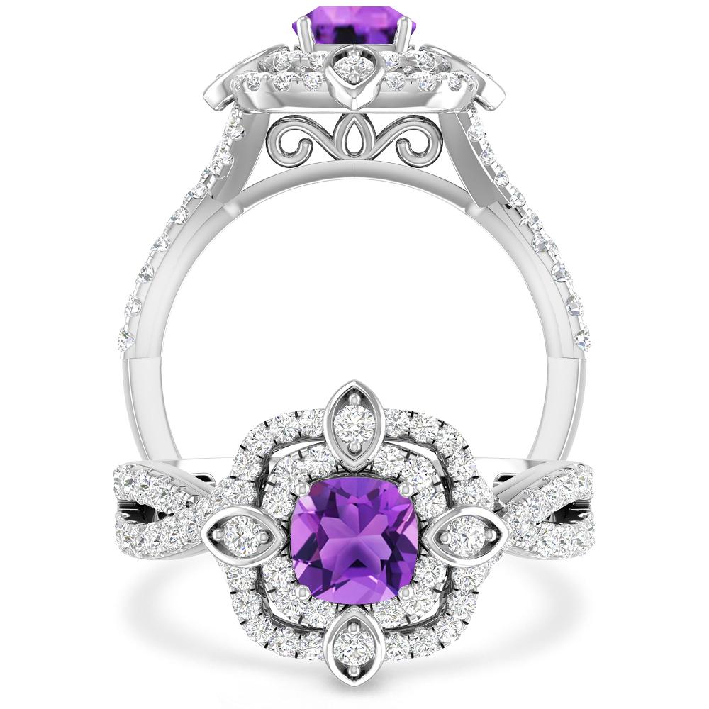 White Gold - Amethyst