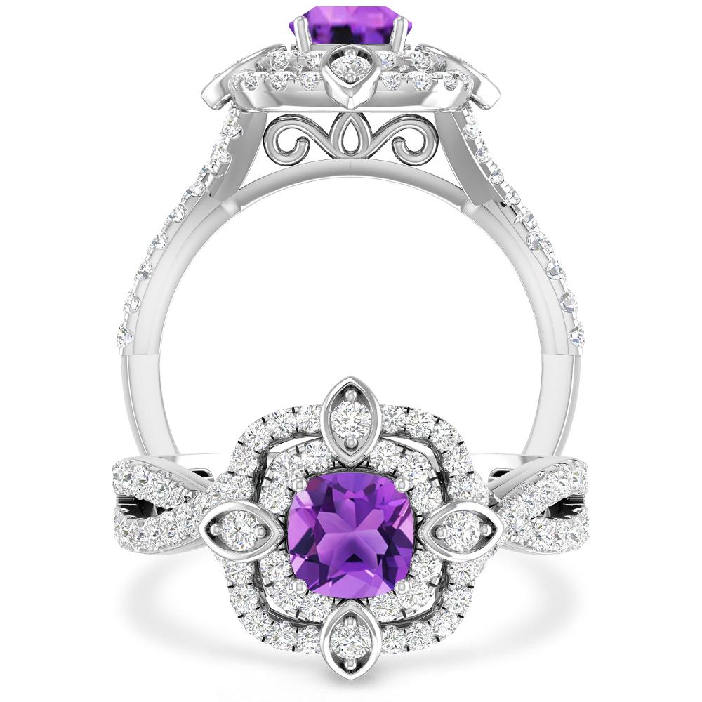 White Gold - Amethyst