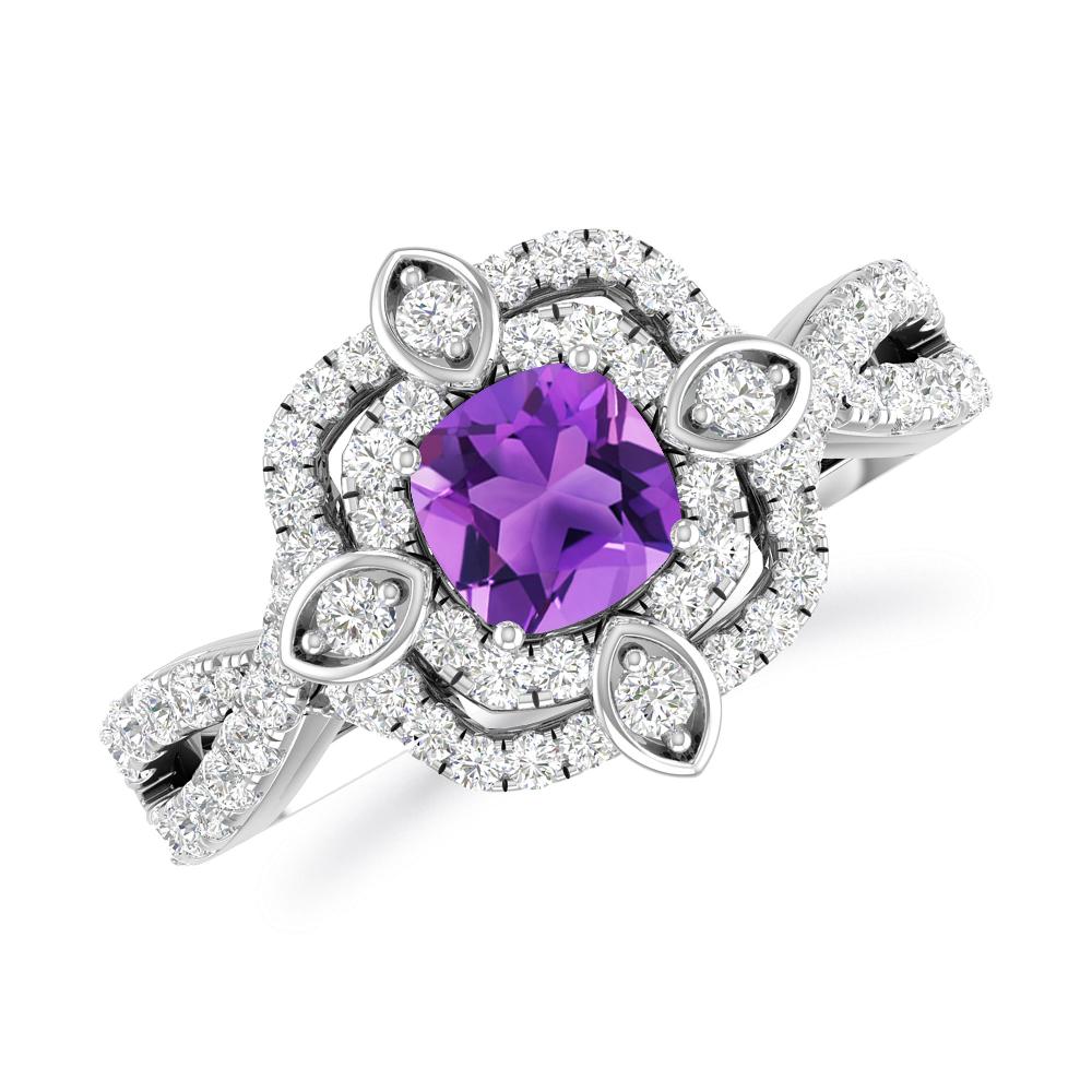 White Gold - Amethyst