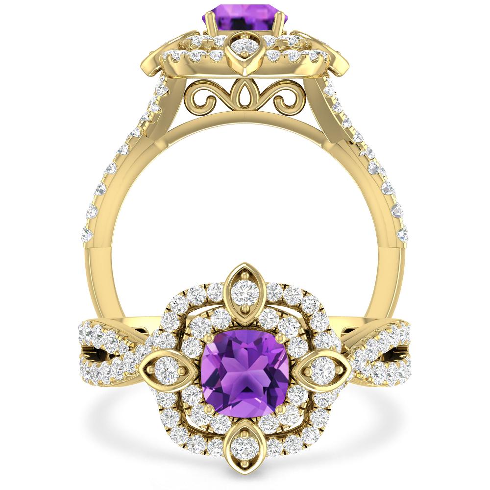 Yellow Gold - Amethyst