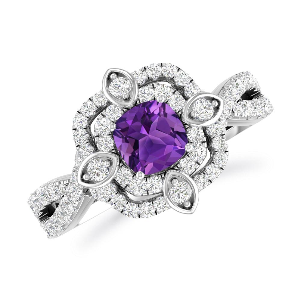 White Gold - Amethyst