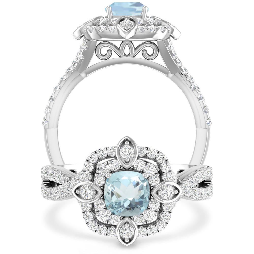 White Gold - Aquamarine