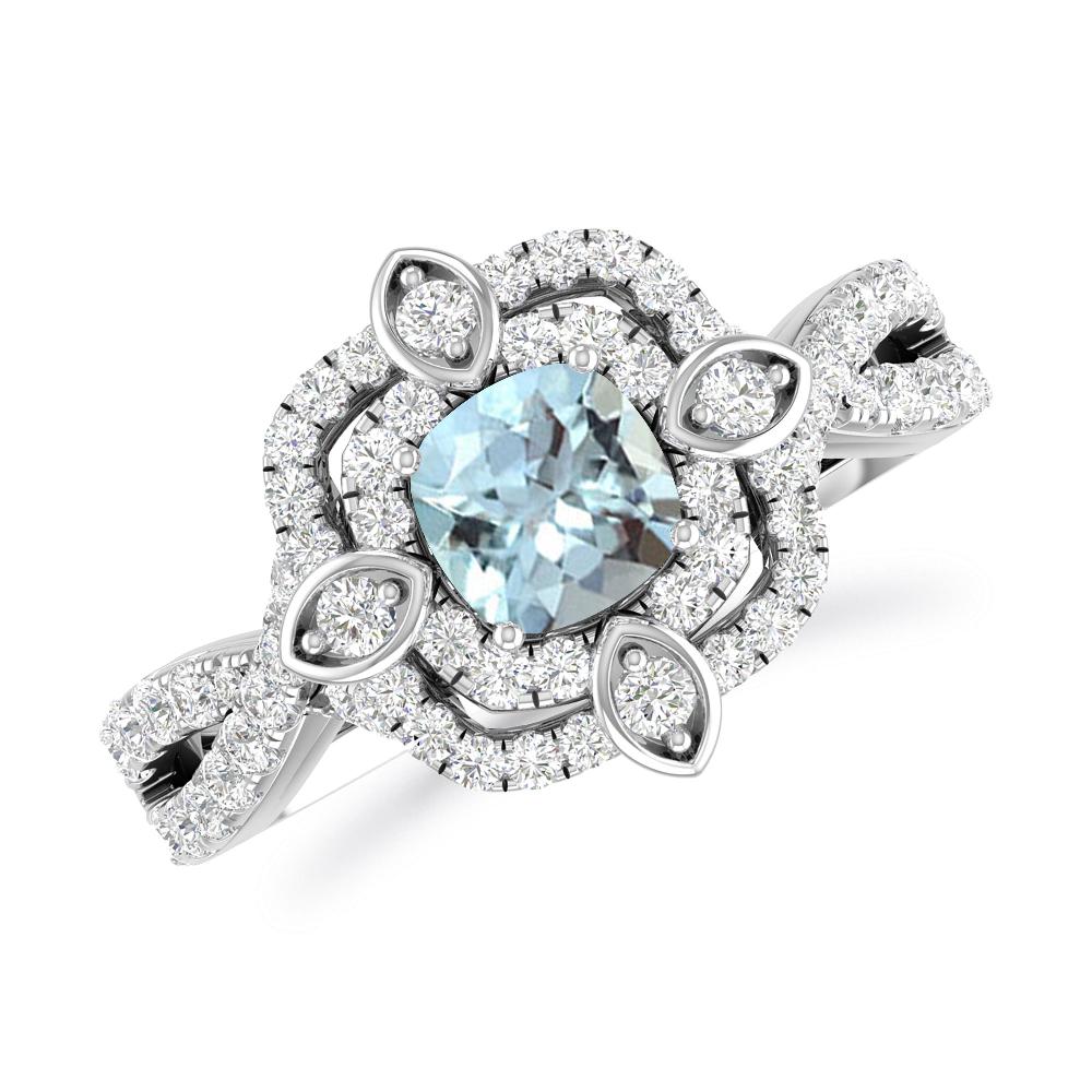 White Gold - Aquamarine