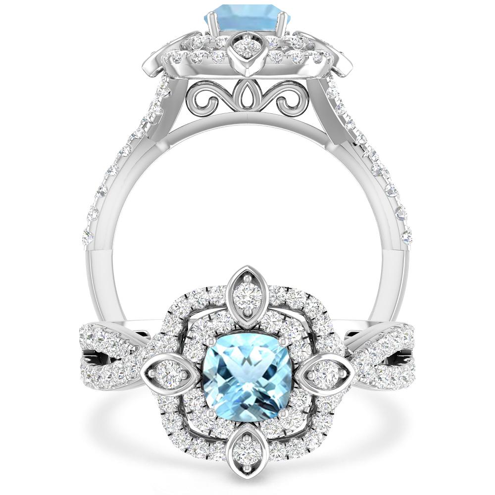 White Gold - Aquamarine