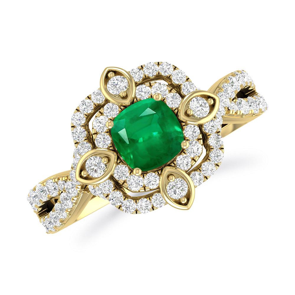 Yellow Gold - Emerald