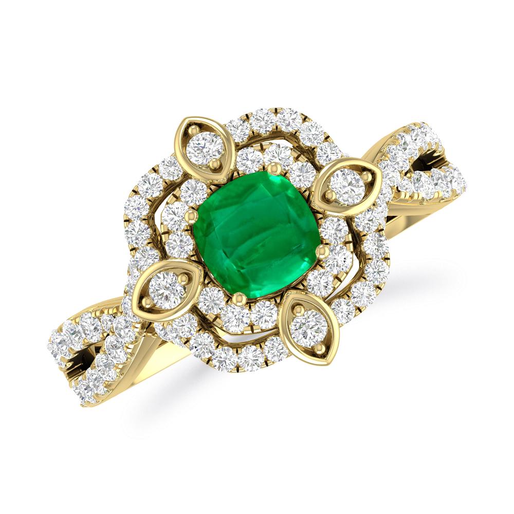 Yellow Gold - Emerald