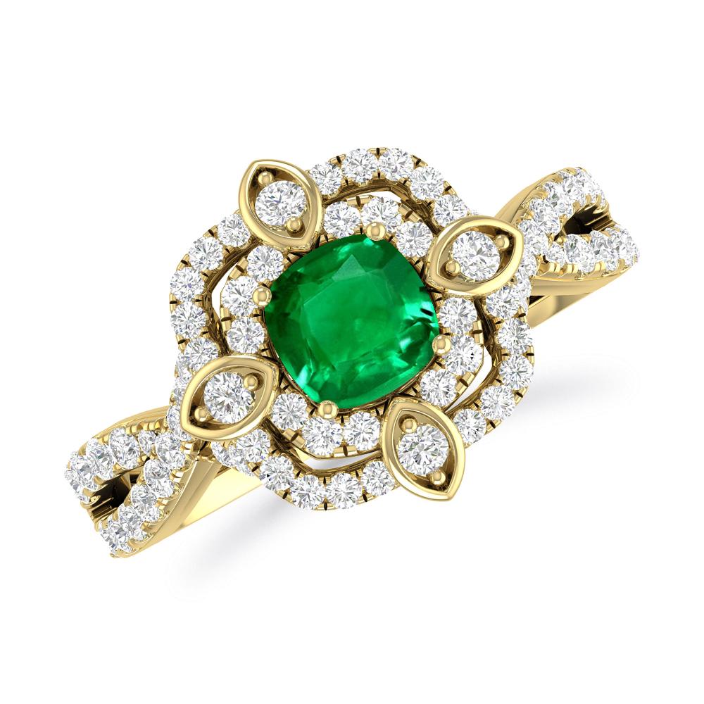 Yellow Gold - Emerald