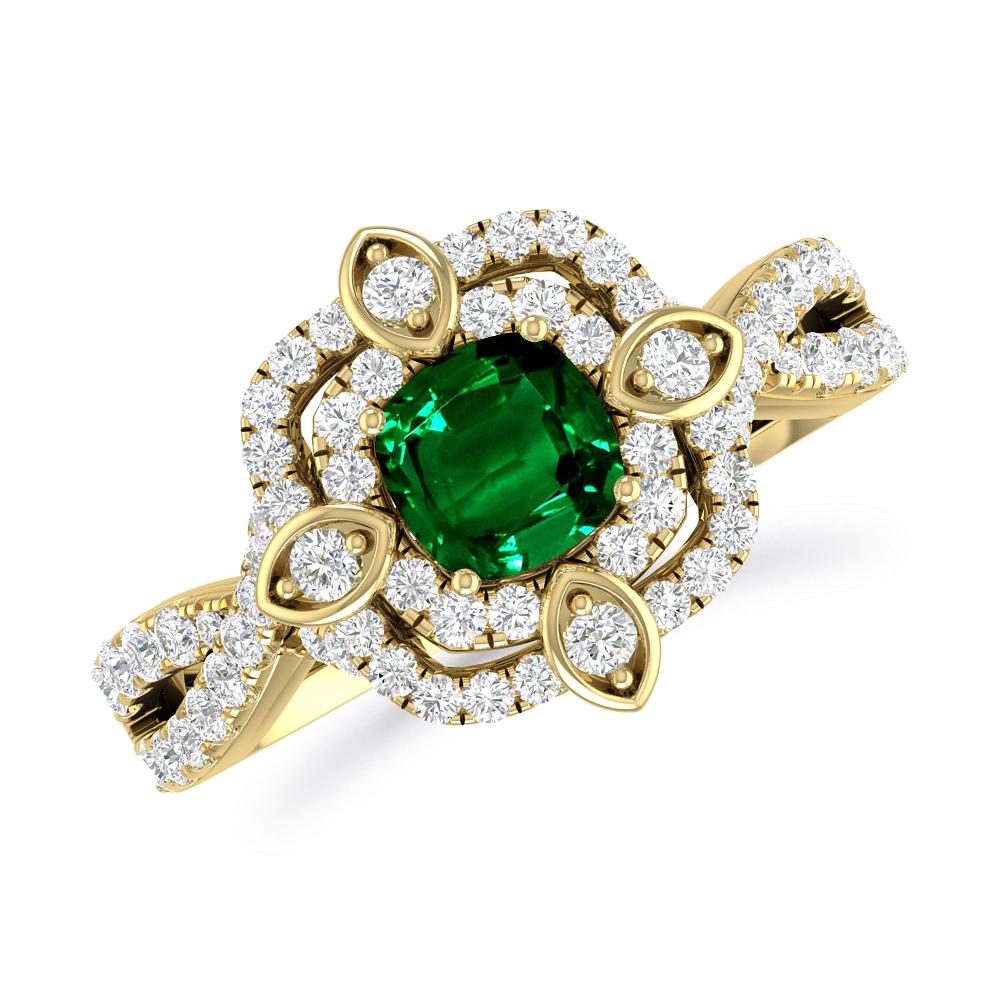 Yellow Gold - Emerald