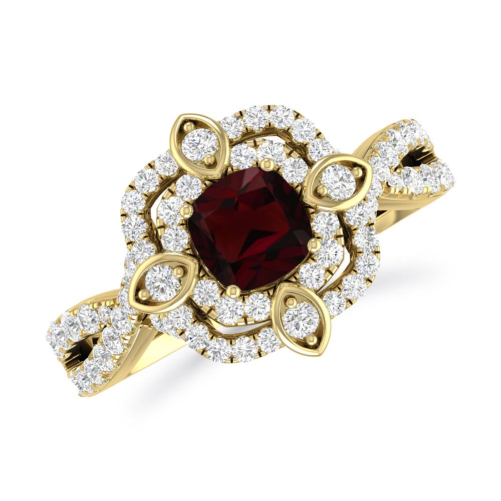 Yellow Gold - Garnet