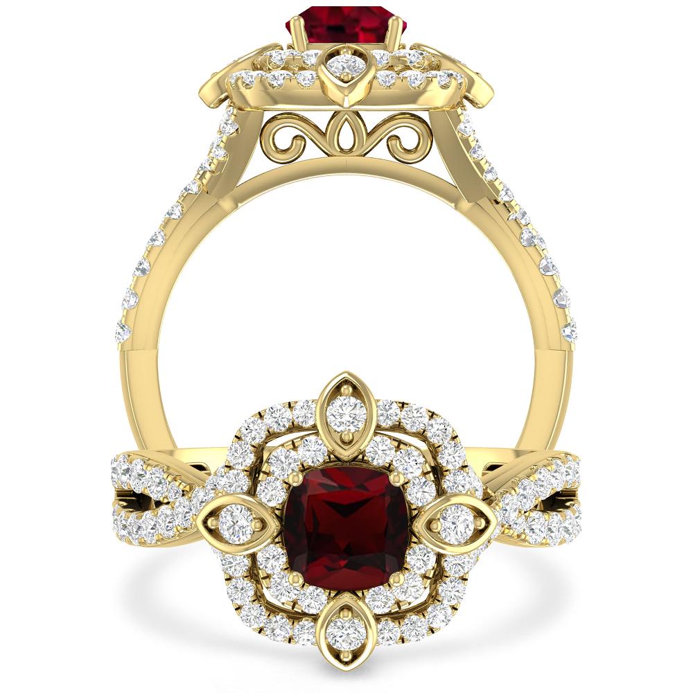 Yellow Gold - Garnet