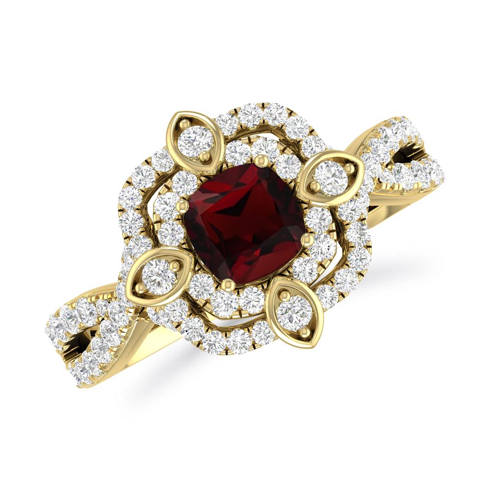 Yellow Gold - Garnet