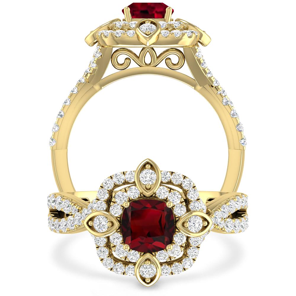 Yellow Gold - Garnet