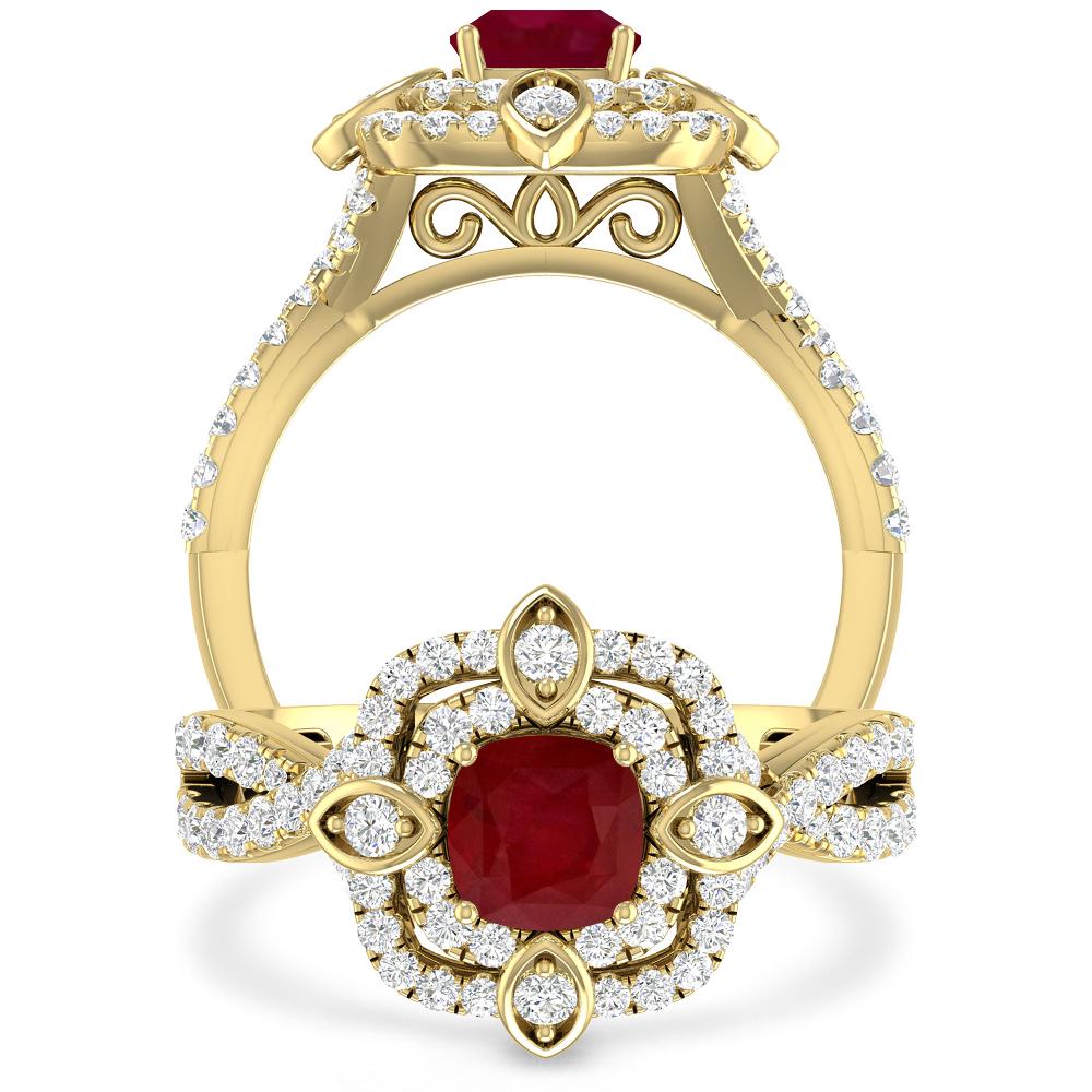 Yellow Gold - Ruby