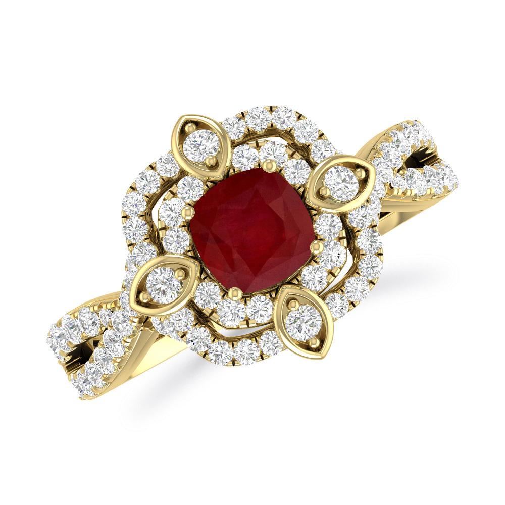 Yellow Gold - Ruby