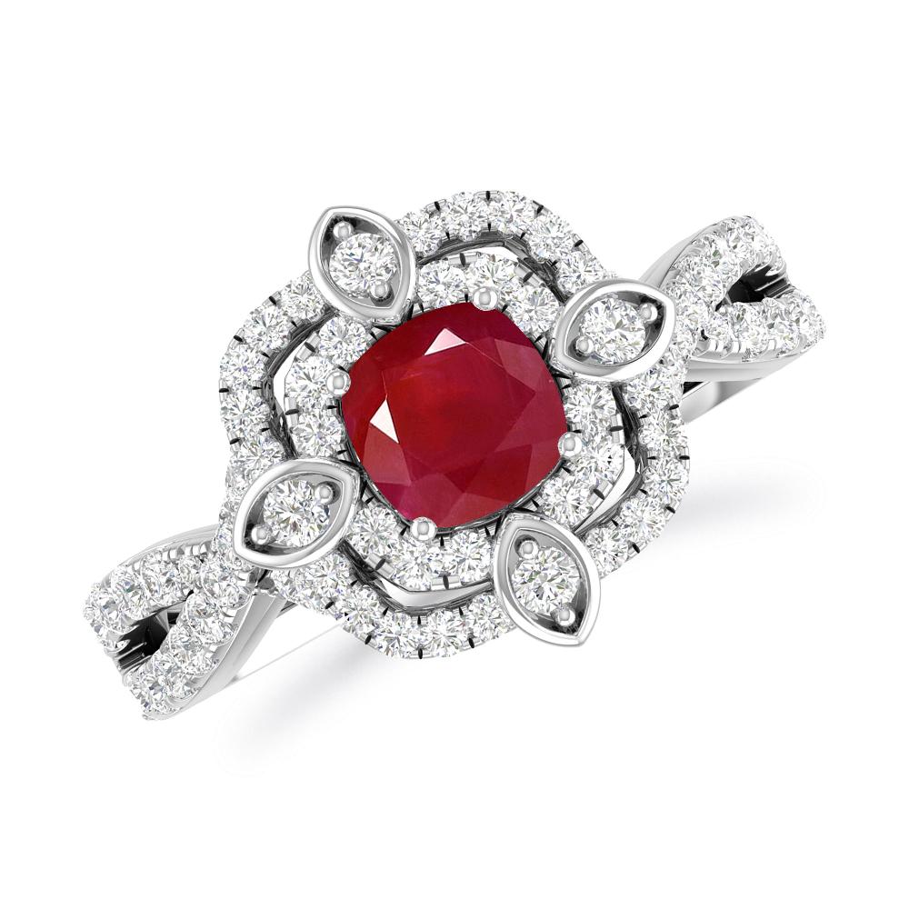 White Gold - Ruby