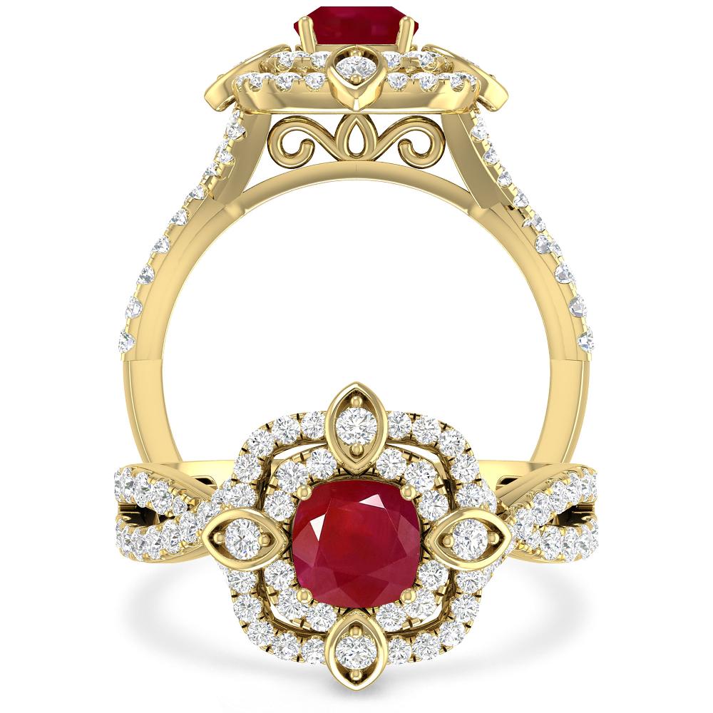 Yellow Gold - Ruby