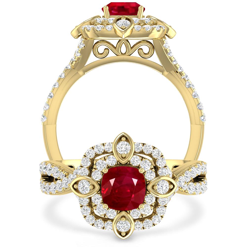 Yellow Gold - Ruby