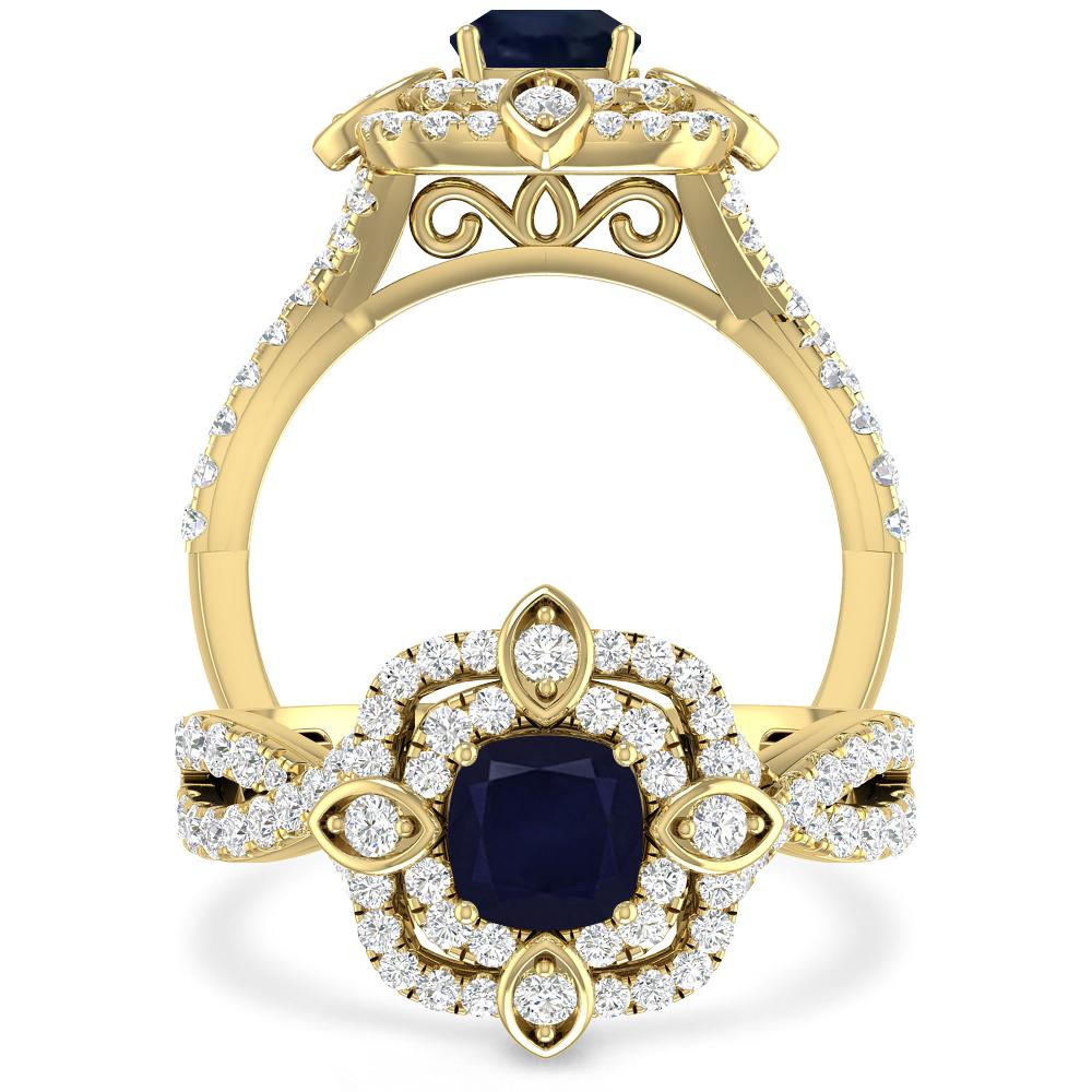 Yellow Gold - Sapphire