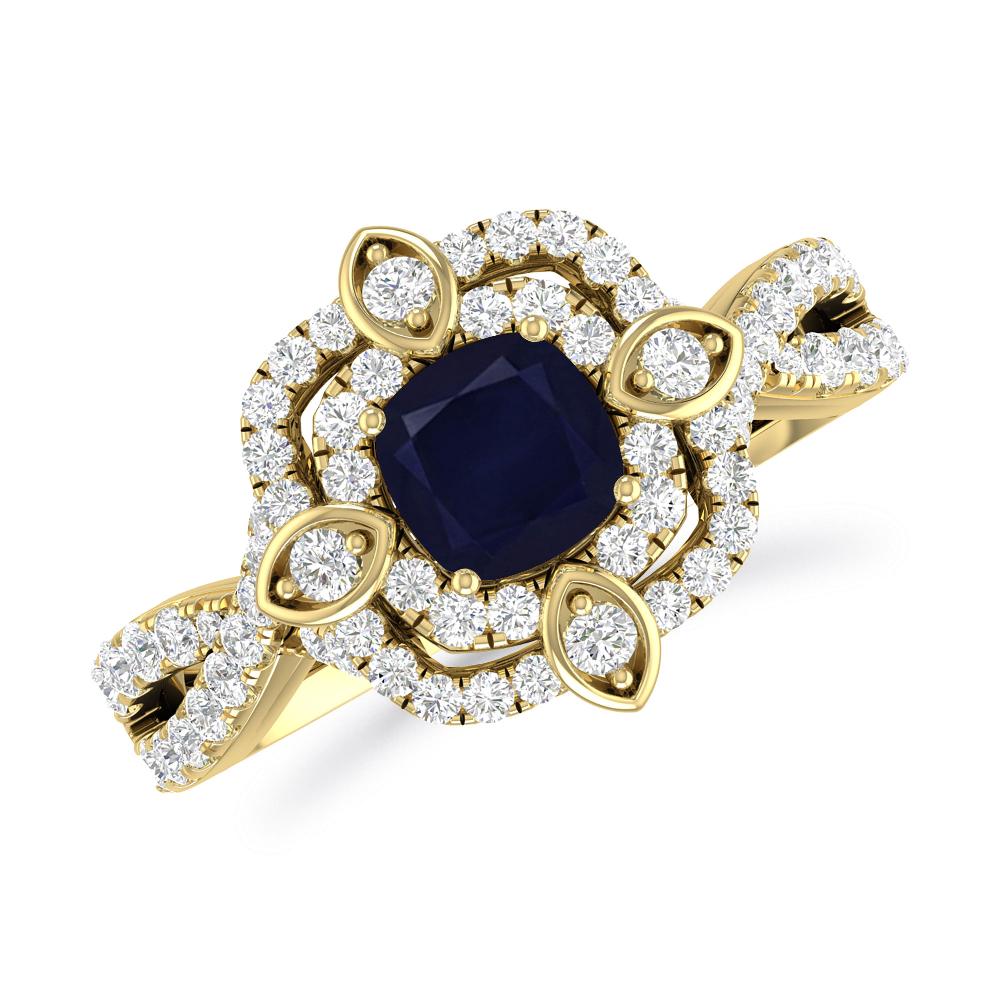 Yellow Gold - Sapphire