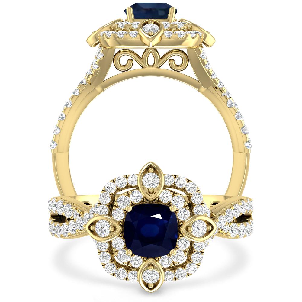 Yellow Gold - Sapphire