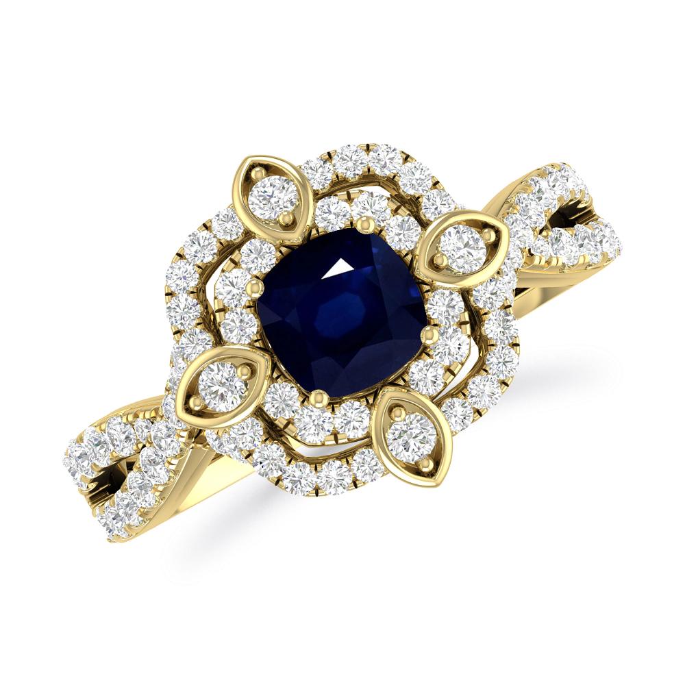 Yellow Gold - Sapphire