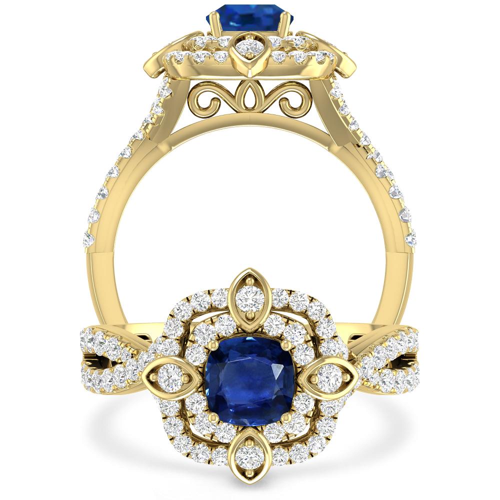 Yellow Gold - Sapphire