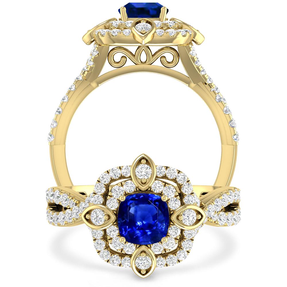 Yellow Gold - Sapphire