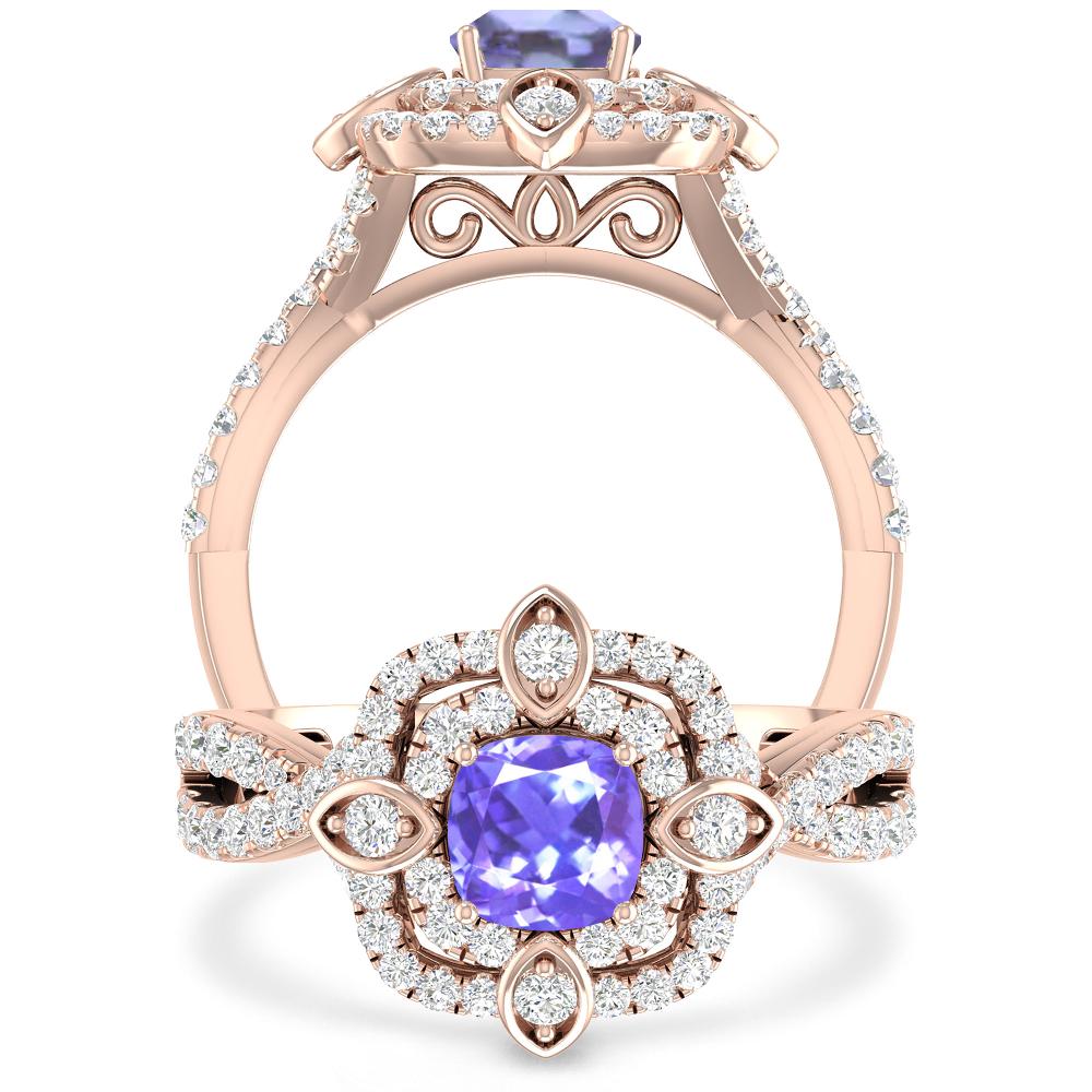 Rose Gold - Tanzanite