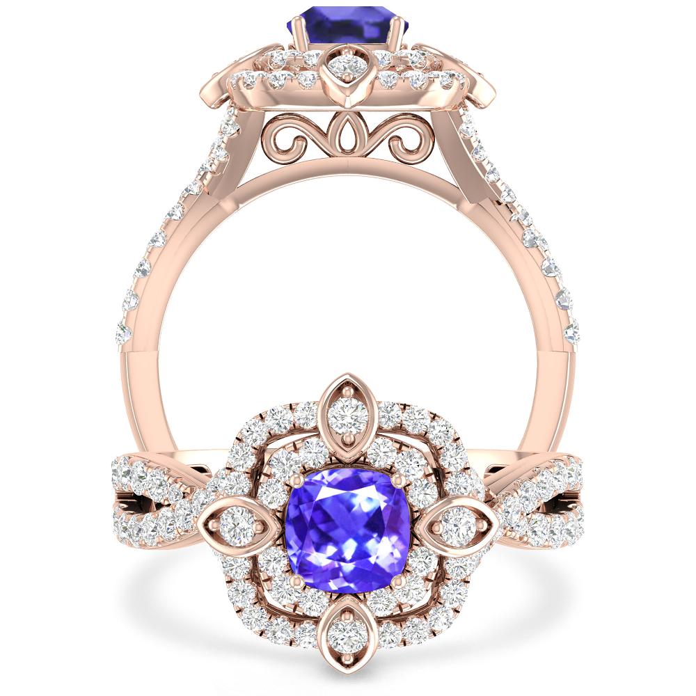 Rose Gold - Tanzanite