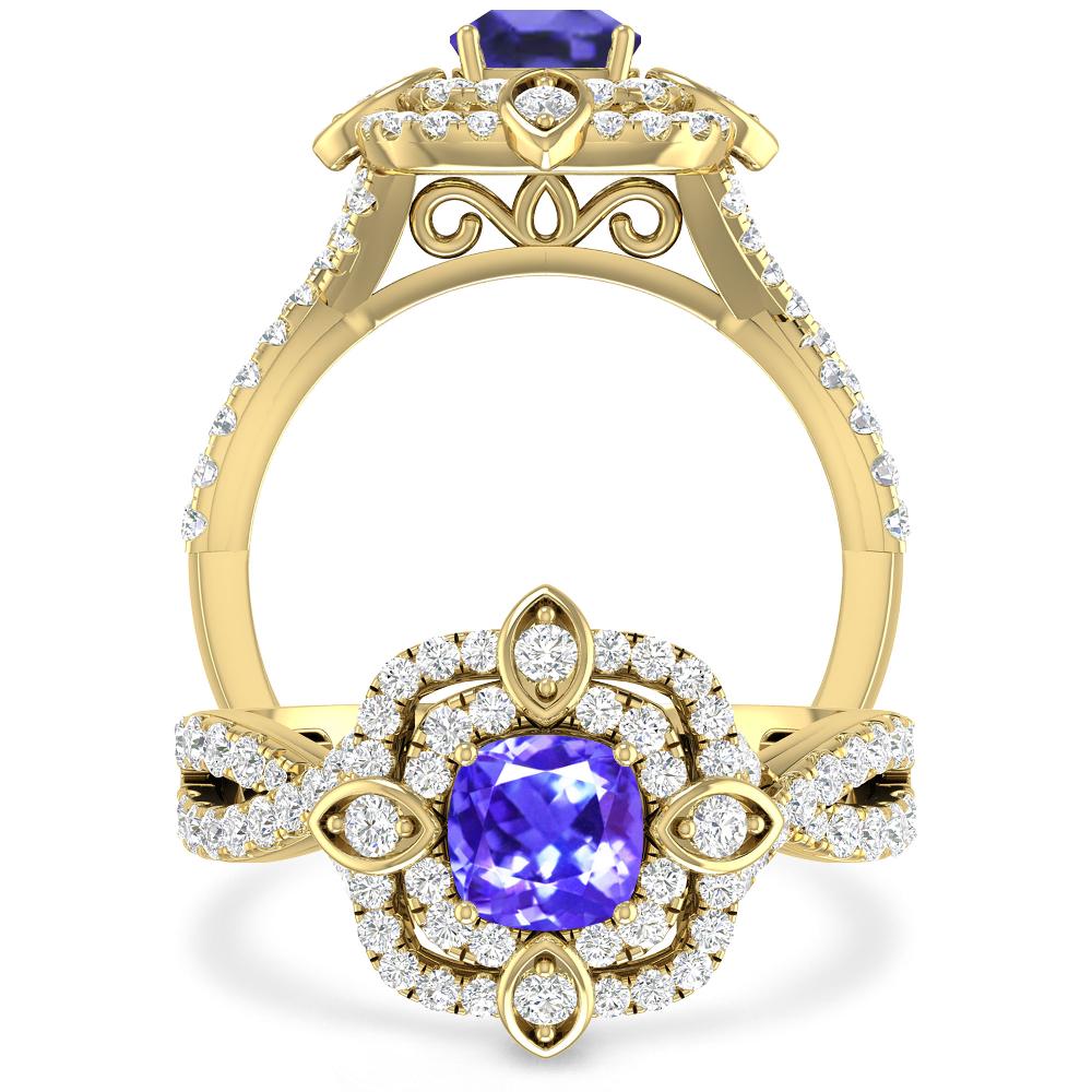 Yellow Gold - Tanzanite