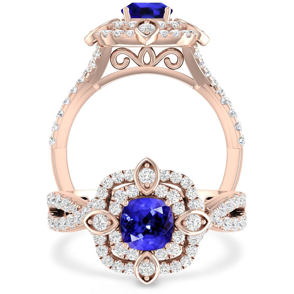 Rose Gold - Tanzanite