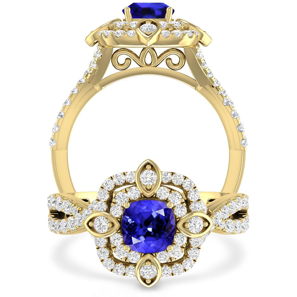 Yellow Gold - Tanzanite