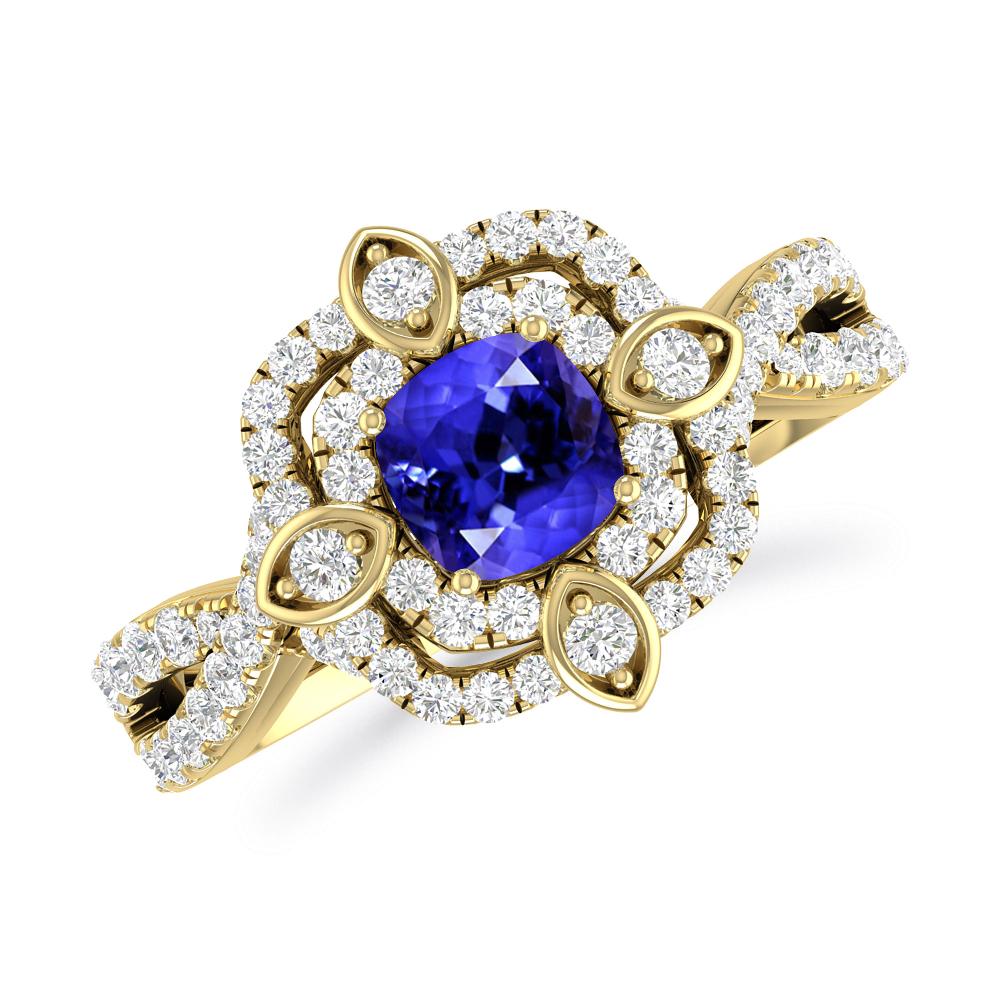 Yellow Gold - Tanzanite