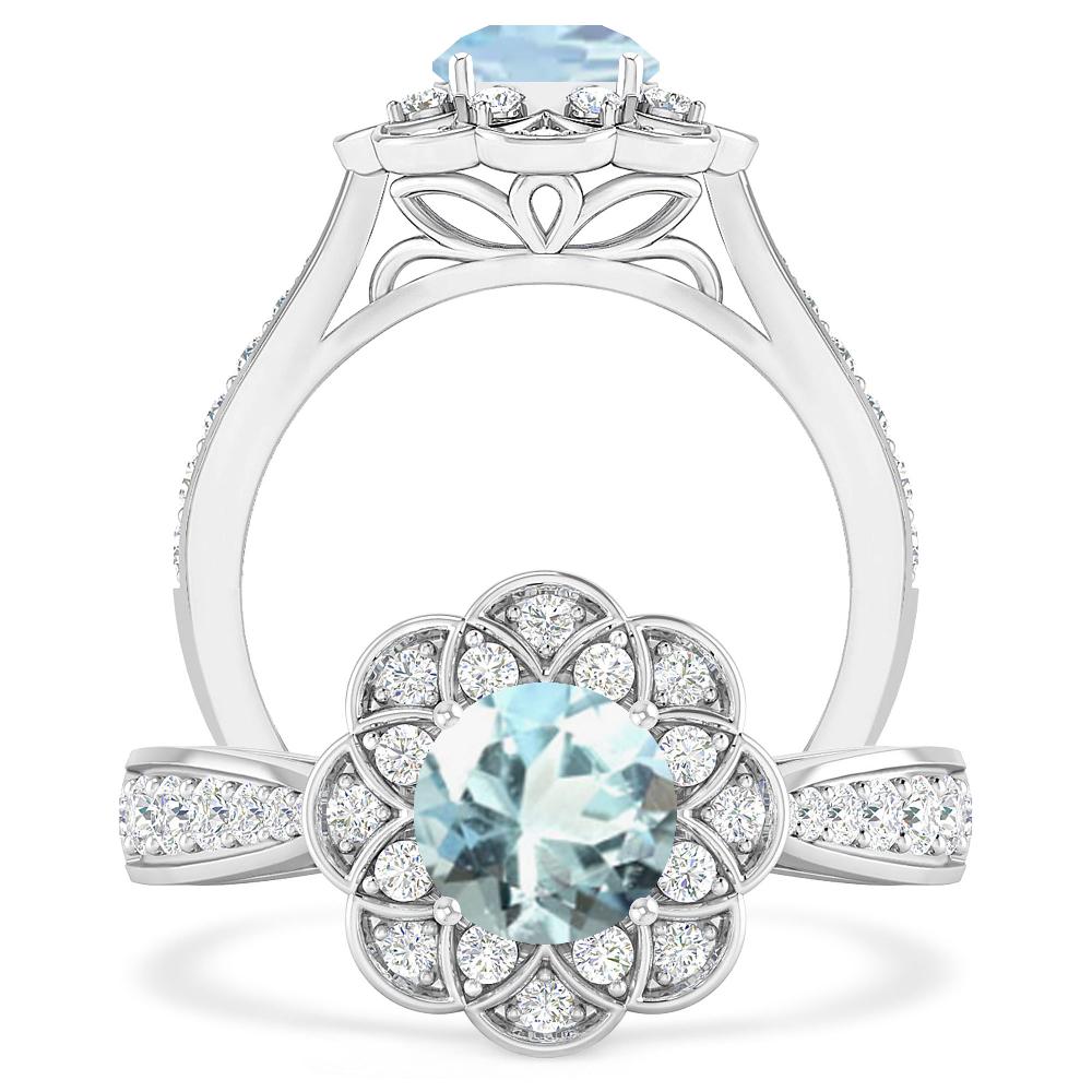 White Gold - Aquamarine