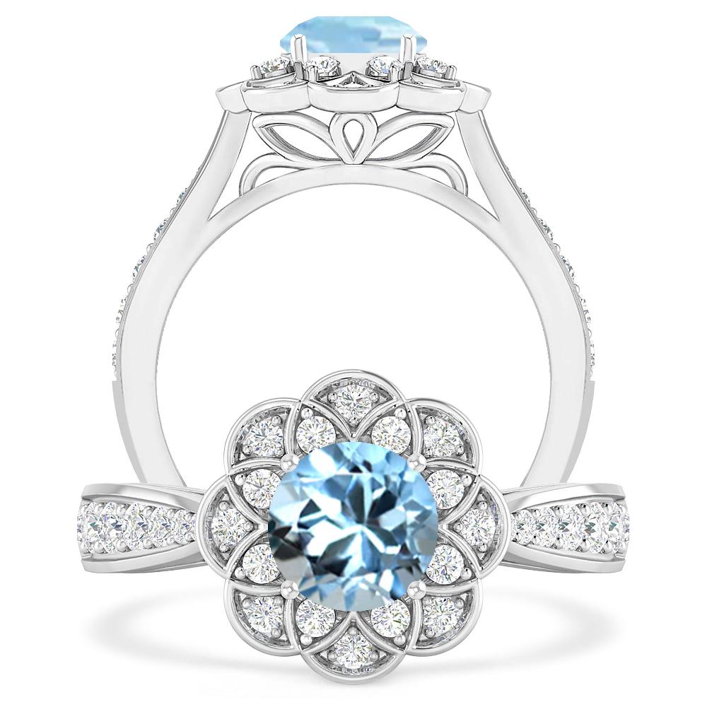 White Gold - Aquamarine