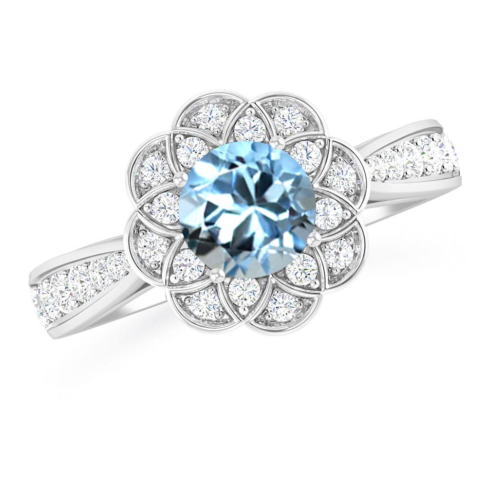 White Gold - Aquamarine