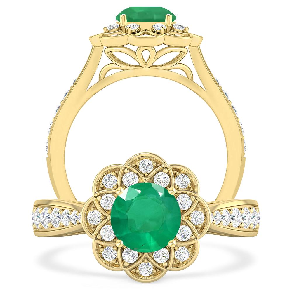 Yellow Gold - Emerald