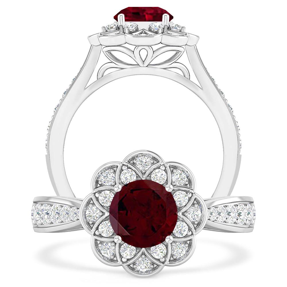 White Gold - Garnet