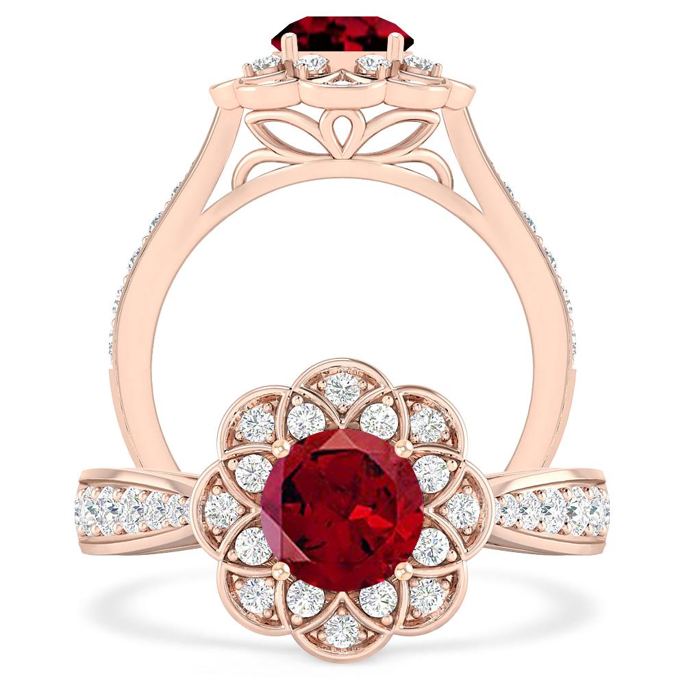 Rose Gold - Garnet