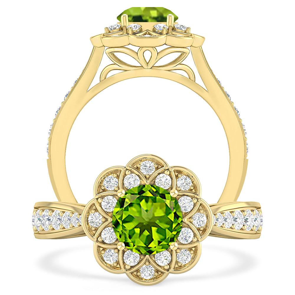 Yellow Gold - Peridot