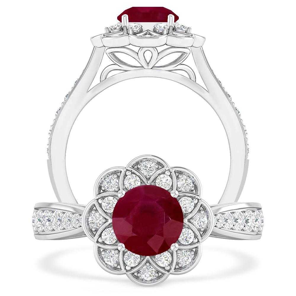 White Gold - Ruby
