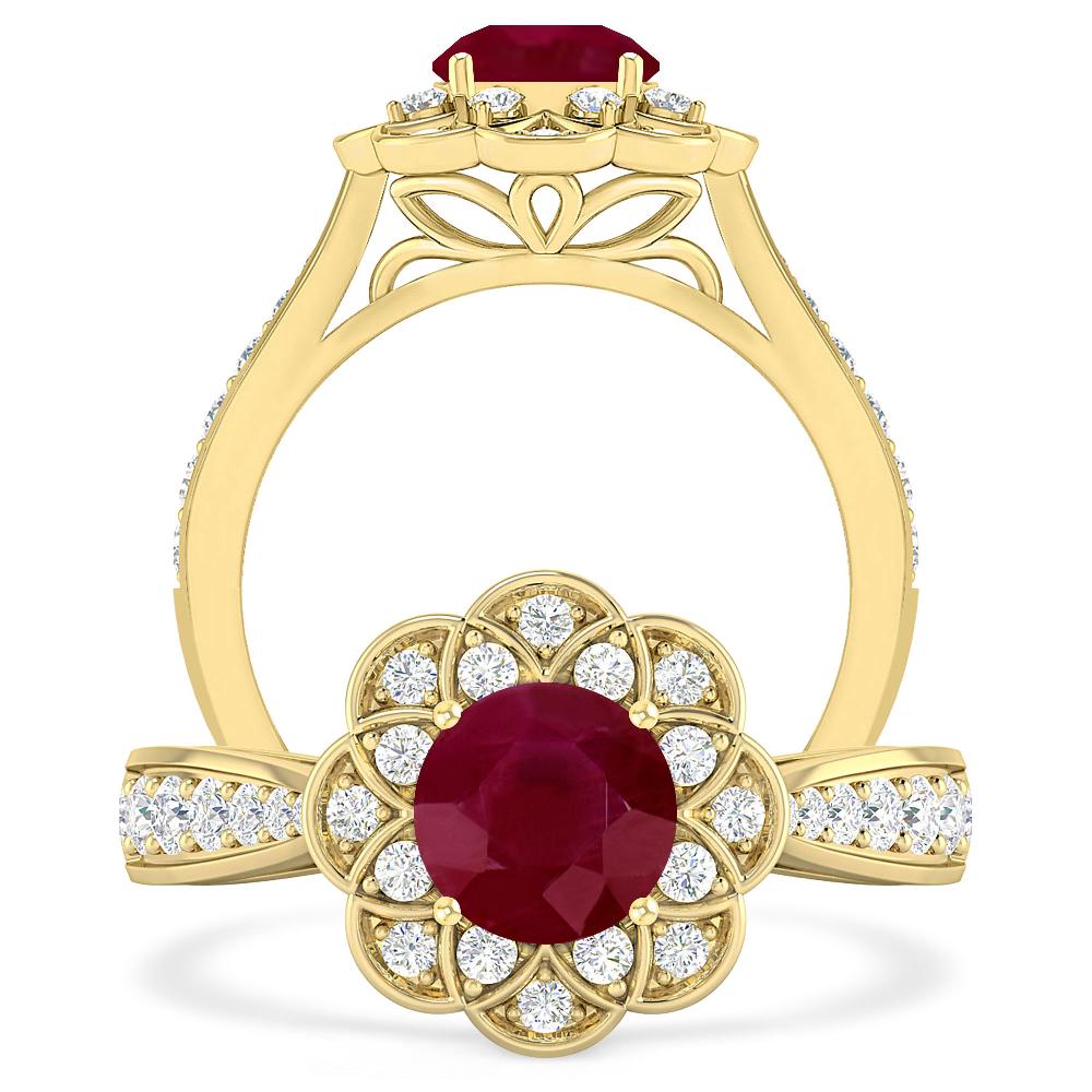 Yellow Gold - Ruby