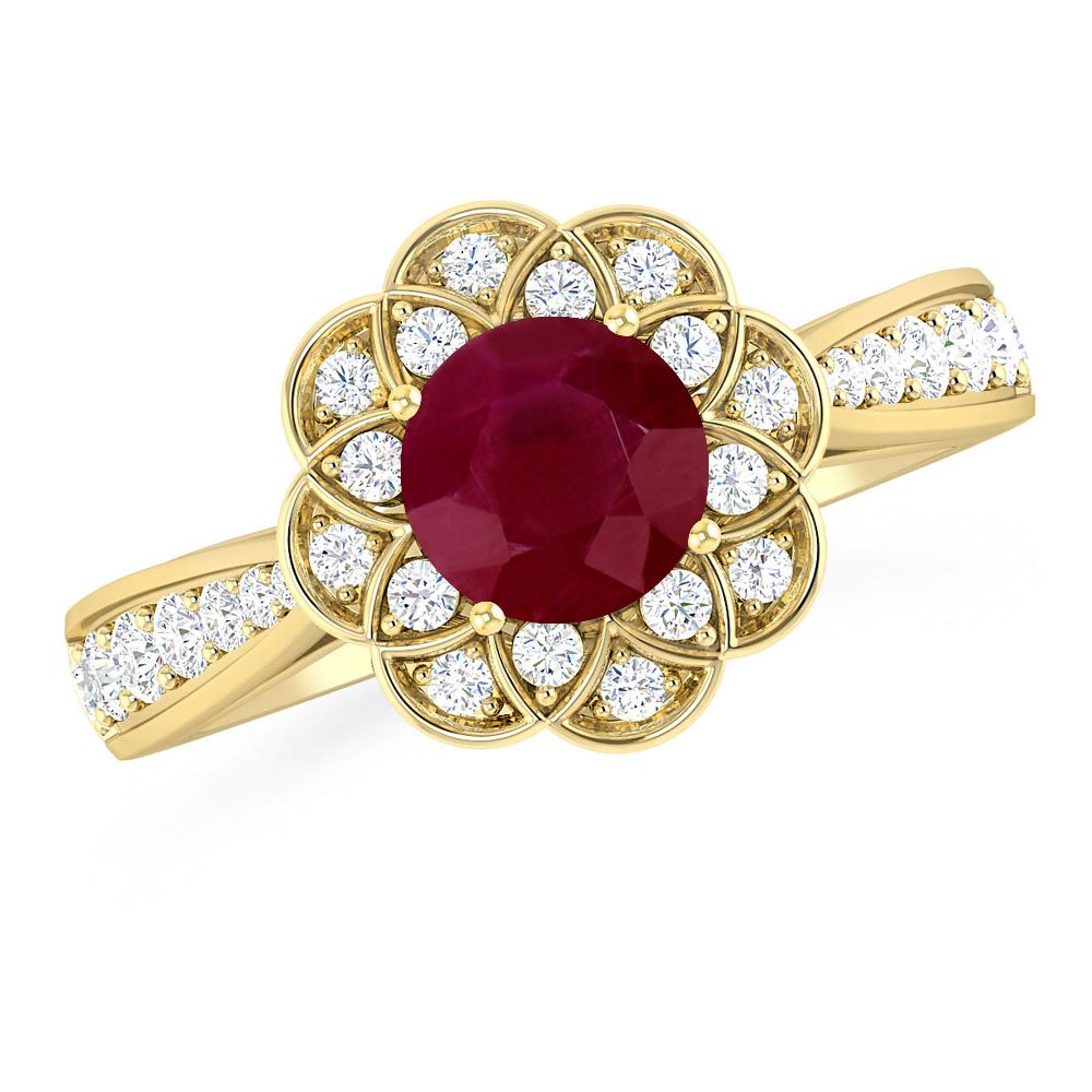 Yellow Gold - Ruby
