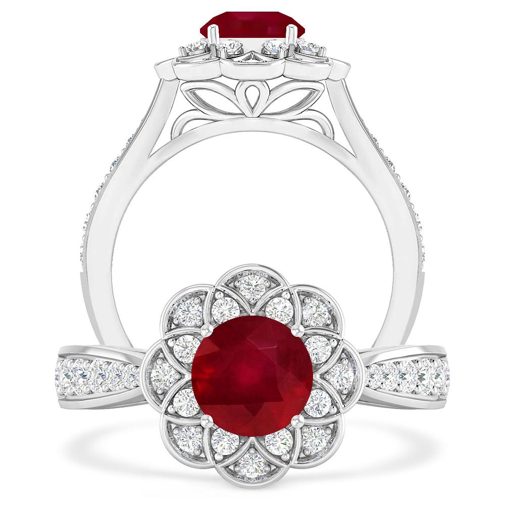 White Gold - Ruby