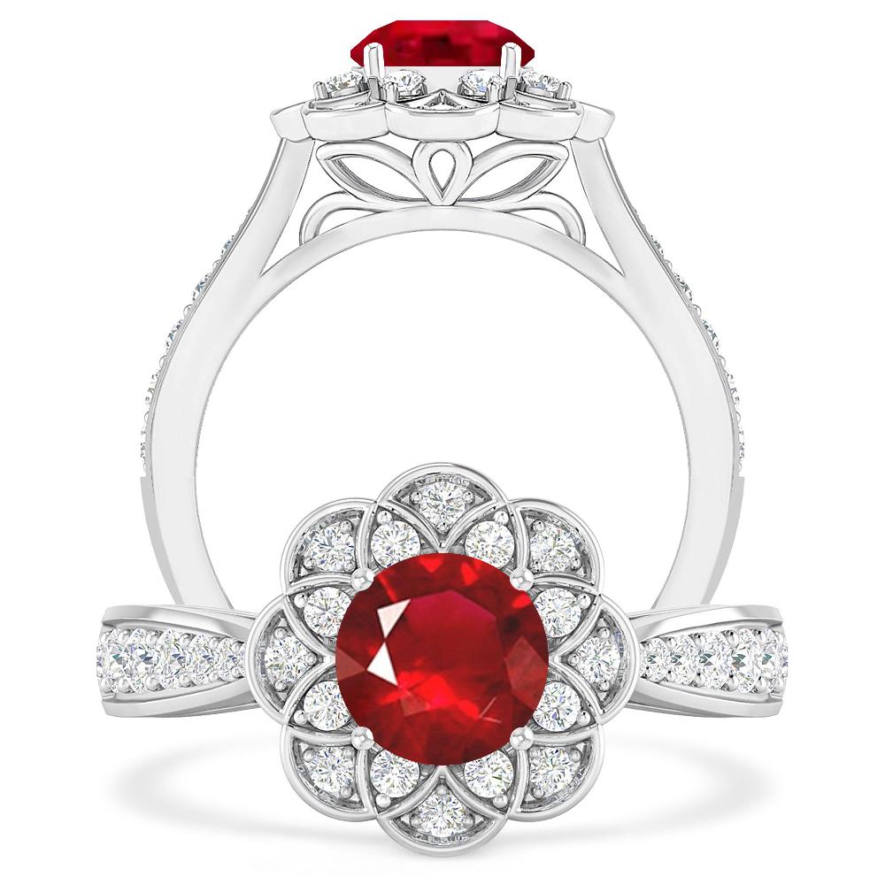 White Gold - Ruby