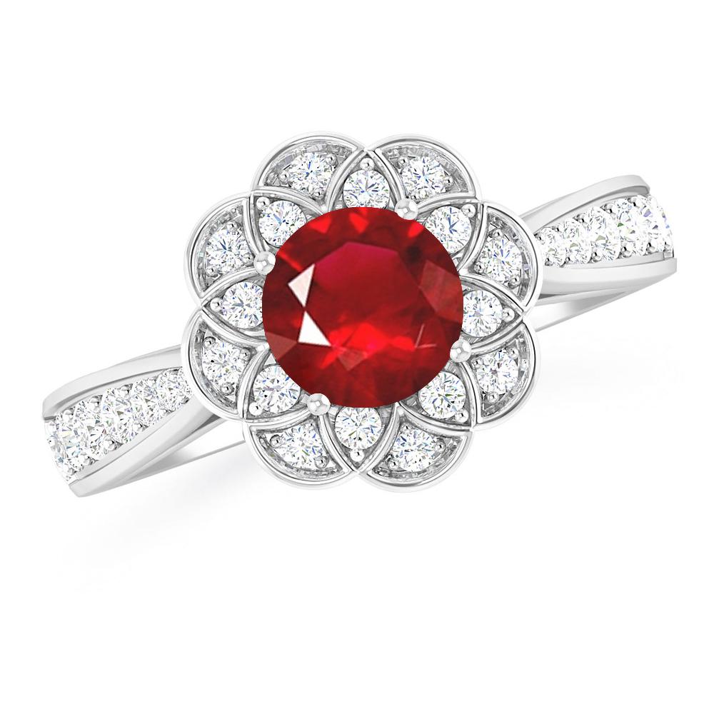 White Gold - Ruby