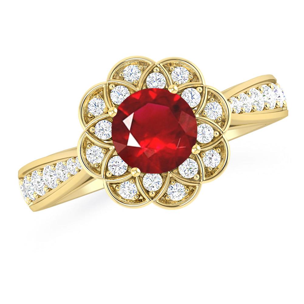 Yellow Gold - Ruby