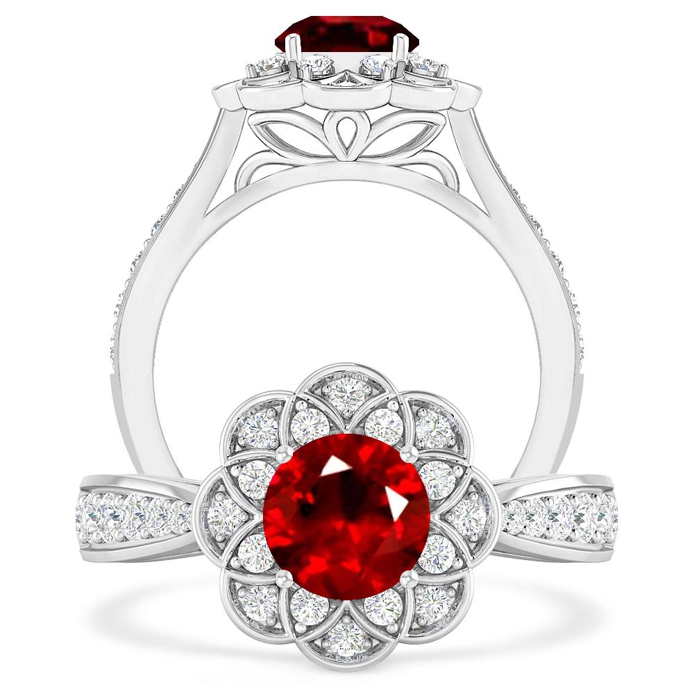 White Gold - Ruby